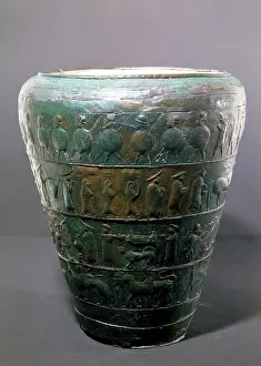 Embossing: Bronze lamina Situla della Certosa