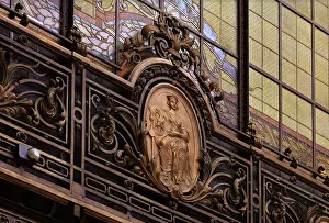 Christofle: Bronze medallion, Hall, Societe Generale, Paris, France