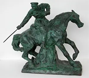 Artistes: Bronze sculpture of a WWI British trooper