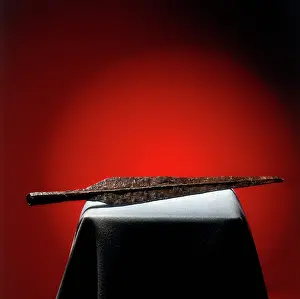 Spearhead: Bronze spearhead, housed in the