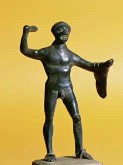 Barefooted: Bronze statuette depicting the divine hero Heracles
