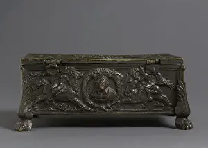 Enamelled: Bronze writing case