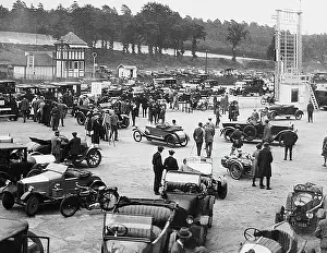 Paddock: Brooklands Racing Circuit - The Paddock possibly 1930s