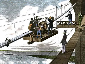 Braiding: Brooklyn Bridge Construction, 1876