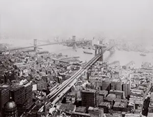 Usz62: Brooklyn Bridge and Manhattan Bridges distant ?