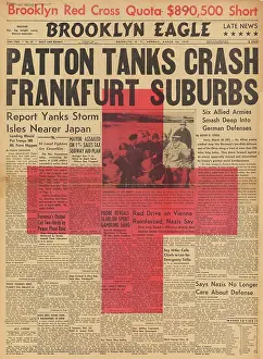 Jima: Brooklyn Eagle front page US Forces enter Frankfurt