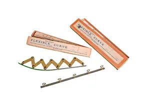 Draughtsman: Brooks Flexible Curve with instructions for use
