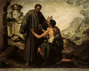 Bartolome: Brother Juniper and the Beggar, by Murillo