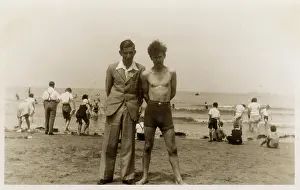Grenville Collins / Tom Gillmor Collection: Two brothers at the British seaside