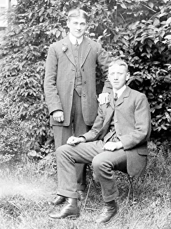 Parting: Two brothers in a garden, Mid Wales