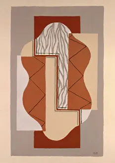 Abstracts: Brown and cream rectangles design