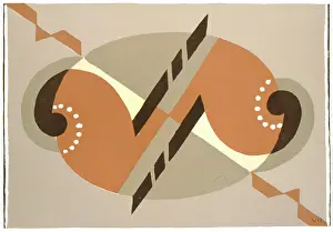 Symmetrical: Brown and grey abstract design