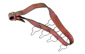 Brace: Brown leather game belt