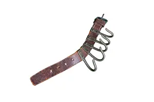 Hooked: Brown leather game belt