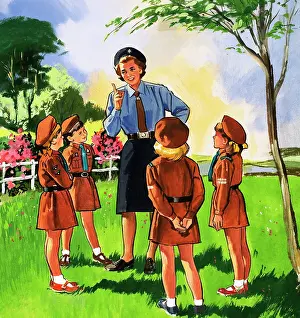 Brownies: Brown Owl and her Brownie pack
