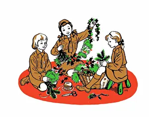 Brownies: Brownies with Christmas decorations