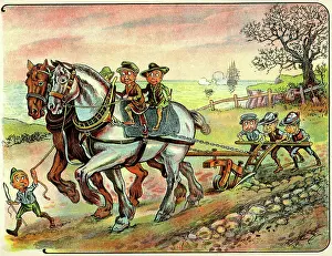 Plough: Brownies ploughing the fields