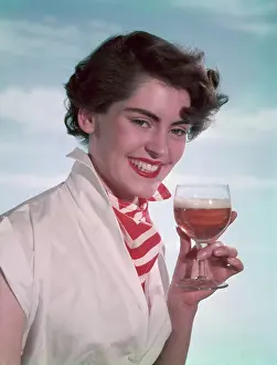 Chevron: BRUNETTE WITH BEER