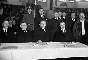 Chaplain: Bruno Doehring, Alfred Hugenberg and Steinhoff at a ceremony