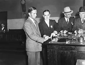 Fingerprinting: Bruno Hauptmann fingerprinted after his arrest