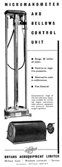 Bryans: Bryans Aeroquipment Micromanometer & Bellows Control Unit