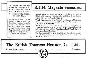 Magneto: BTH Aero-Engine Magneto Successes