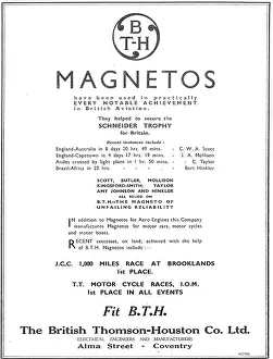Magnetos: BTH Aero Engine Magnetos Recent Achievements