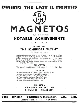 Magnetos: BTH Magnetos - Some Notable Achievements