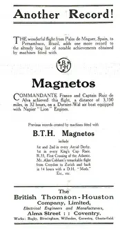Magnetos: BTH Magnetos Used For The Spain - Brazil Record Flight