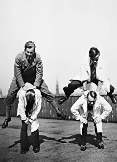 Vaulting: Buck vaulting in the lunch break, 1934