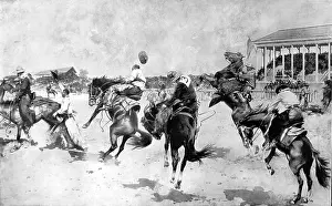 Bucking: Bucking broncho Competition in Wyoming, 1908