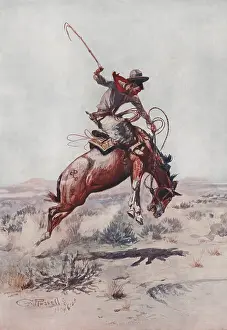 Lcgr2001: THE BUCKING BRONCO, by Charles Marion Russell