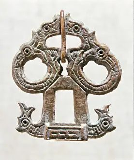 Clasp: Buckle with belt loop. Bavarian find from Alkoven-Emling