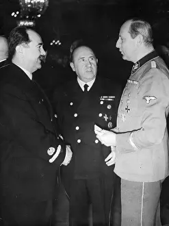 Kaiserhof: Budak, Walther Funk, Werner Lorenz at a reception in Berlin