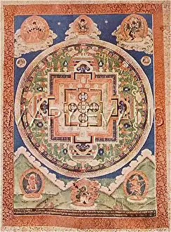Mandala: Buddhist concept of the universe or cosmos: a mandala