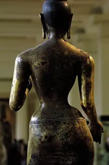Hindu: Buddhist goddess, Tara. Bronze statue. 8th century. From Sri