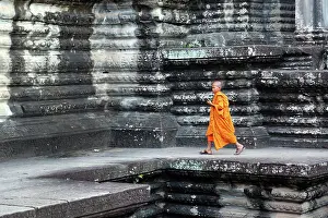 Reap: Buddhist Monks at Angkor Wat Temple, Siem Reap, Cambodia