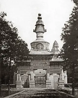 Peking: Buddhist temple, Peking, Beijing, circa 1880s