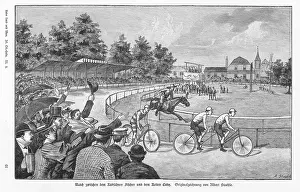 Munchen: Buffalo Bill Cody racing in Munich, Germany