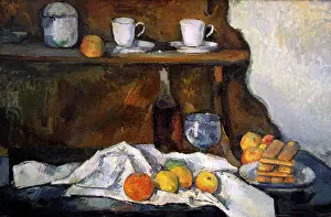 Cups: The Buffet, still life by Paul Cezanne