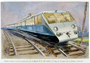Bugatti: Bugatti train on PLM route from Paris to Vichy