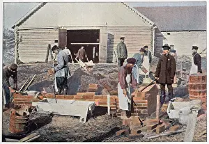 Bricklaying: BUILDERS IN MOSCOW