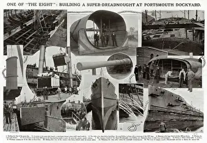 Dockyard: Building of the battleship Dreadnought 1909