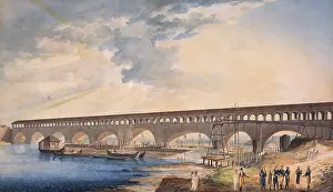 Lady Annunziata Asquith Collection (mep): Building of the Bridge at Canaro, by Sanucca