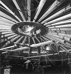 Scaffolding: Building the framework for a domed roof
