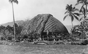 Samoa: Building of a house in Samoa