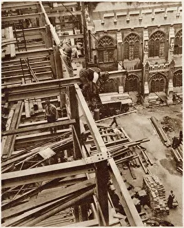 Steelwork: Building New House of Commons 1947
