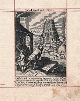 Masons: Building of Tower of Babel. Bible: Genesis 2