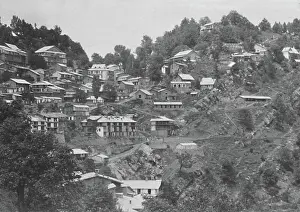 Murree: Buildings on a hillside, India