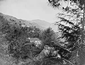 Mountainside: Buildings on mountainside, c. 1870